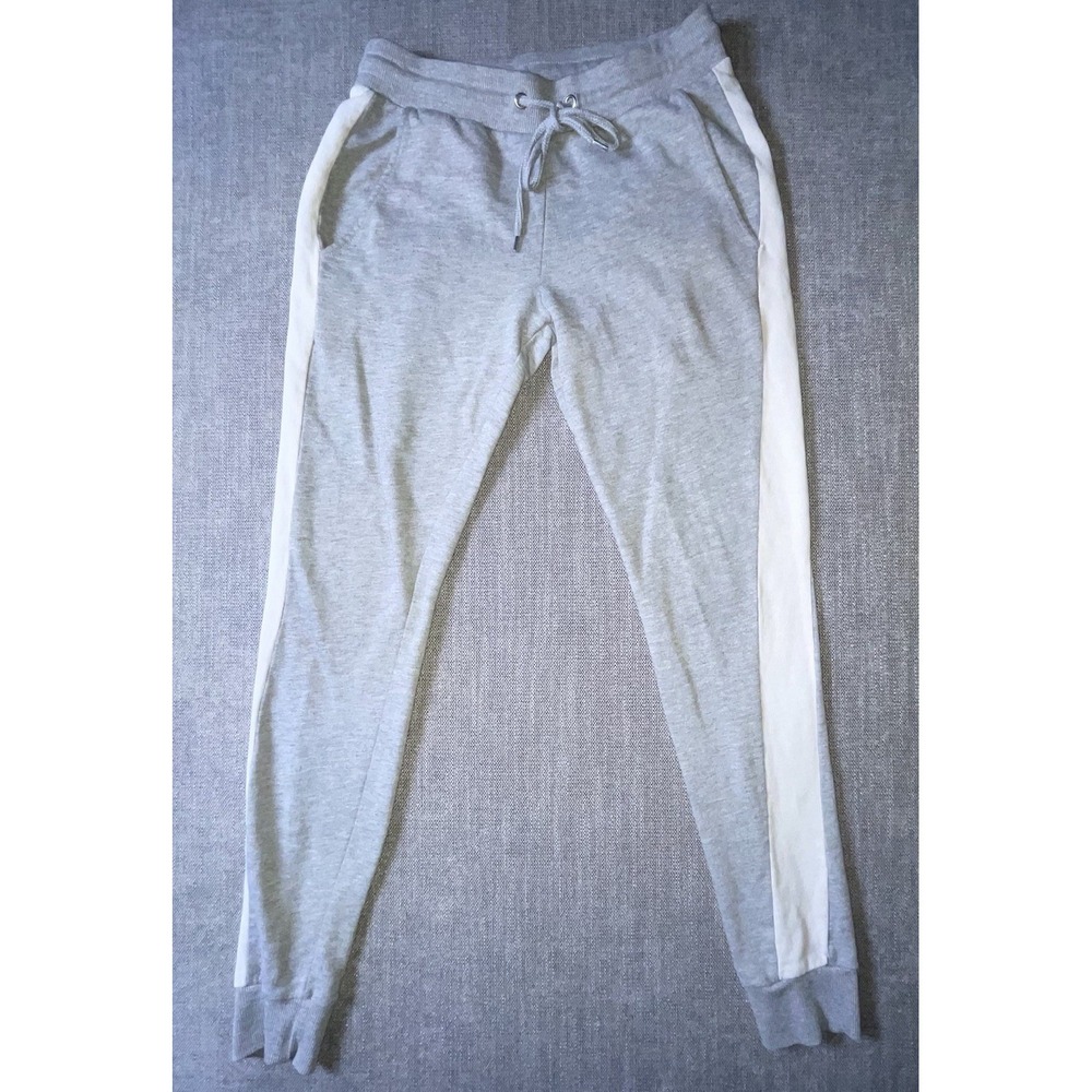 ASOS Design Essential Light Grey White Stripe Sweatpants Men's Small
